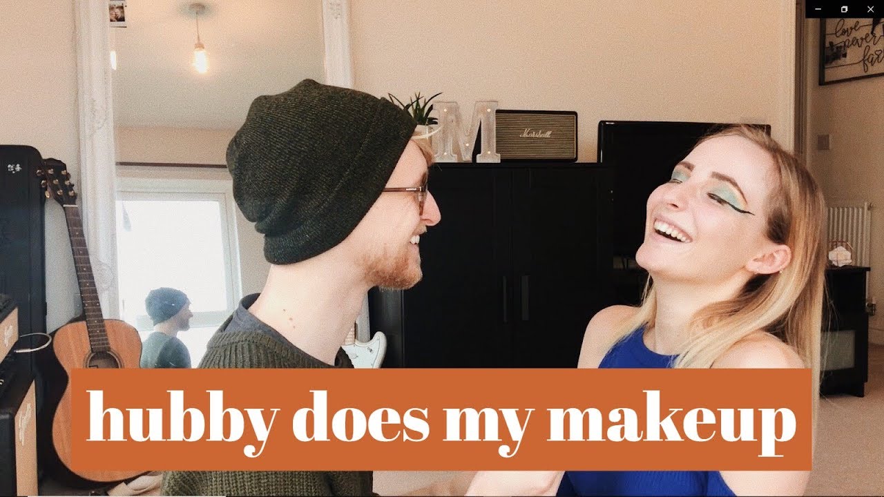 HUSBAND DOES MY MAKEUP CHALLENGE | justmollie