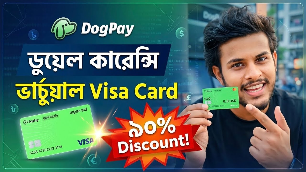 DogPay Mastercard in Bangladesh | How to get Virtual Master Card | How to get Dual Currency Card