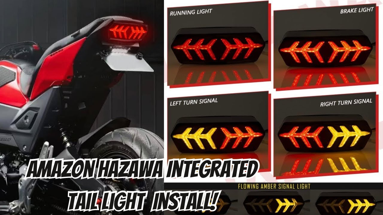 Honda Grom 2023 Integrated Tail Light w/ Turn Signals Install!