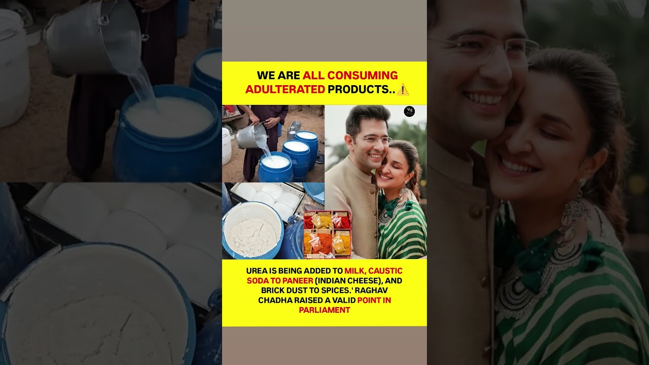 MP Raghav Chadha raised the serious issue of food adulteration in Parliament, drawing attention ⚠️