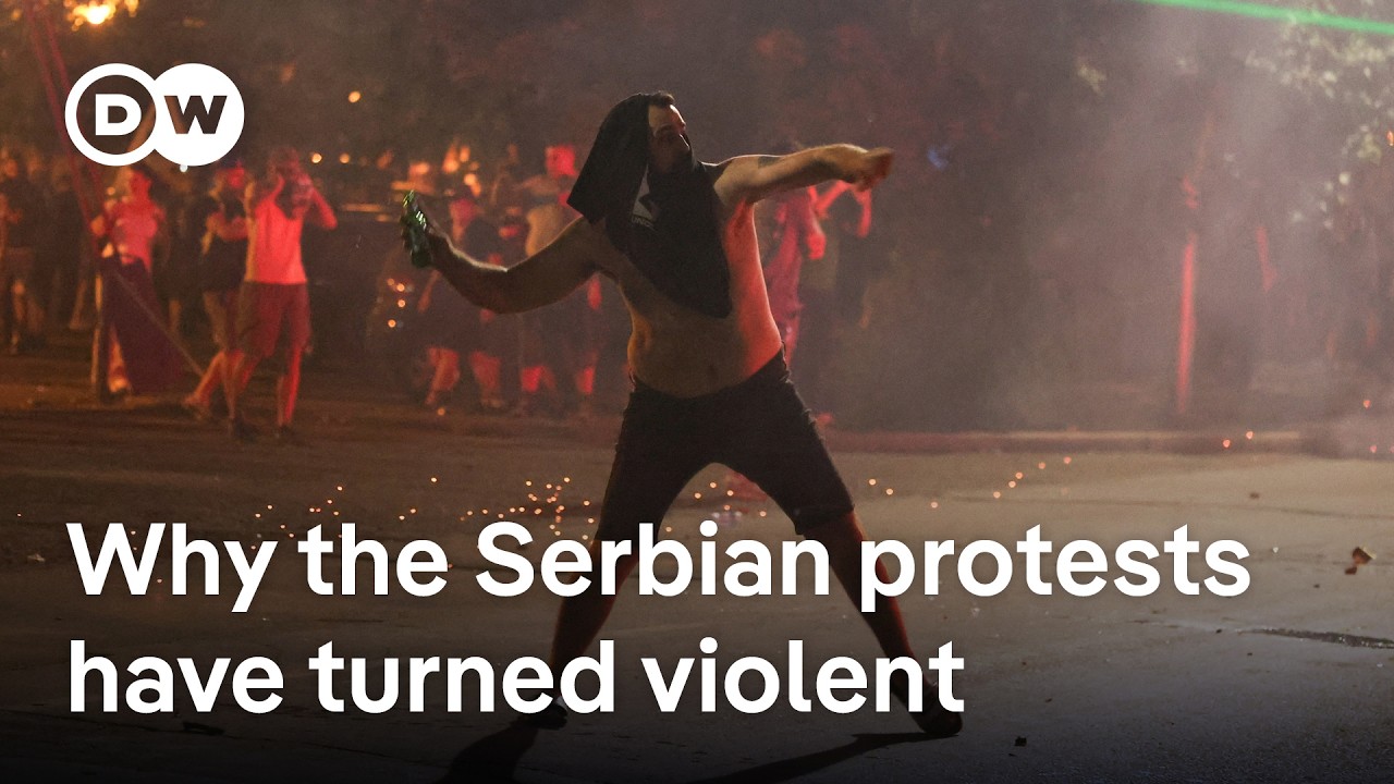 Unrest in Serbia continues with third straight night of anti-government protests | DW News