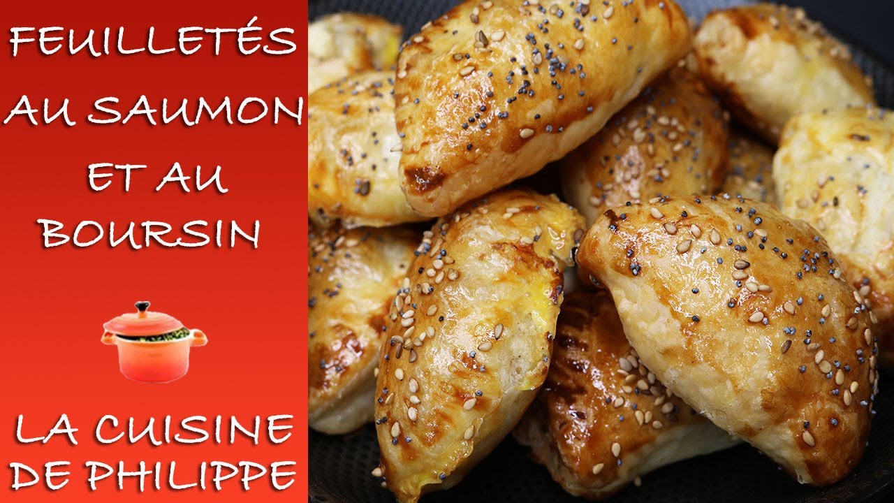 Feuilletés au saumon et au boursin