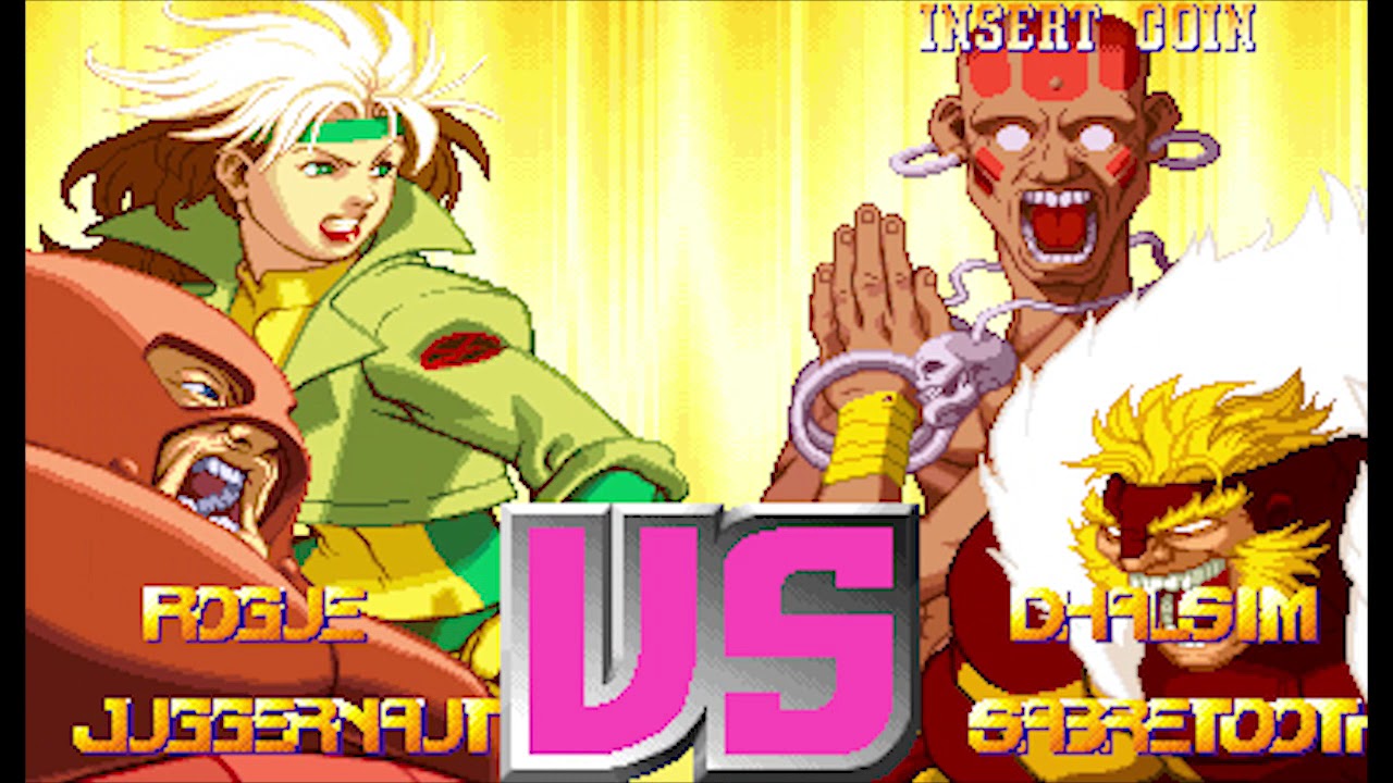 X-Men vs Street Fighter ( Arcade ) - Rogue / Juggernaut Playthrough ( Apr 21, 2020 )