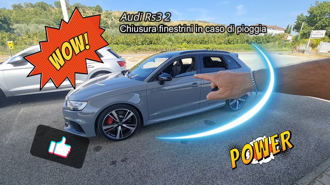 Audi Rs3 8v 2019 Intera Video Codifica ObdEleven:Chiusura Autom. Finestrini in caso di Pioggia