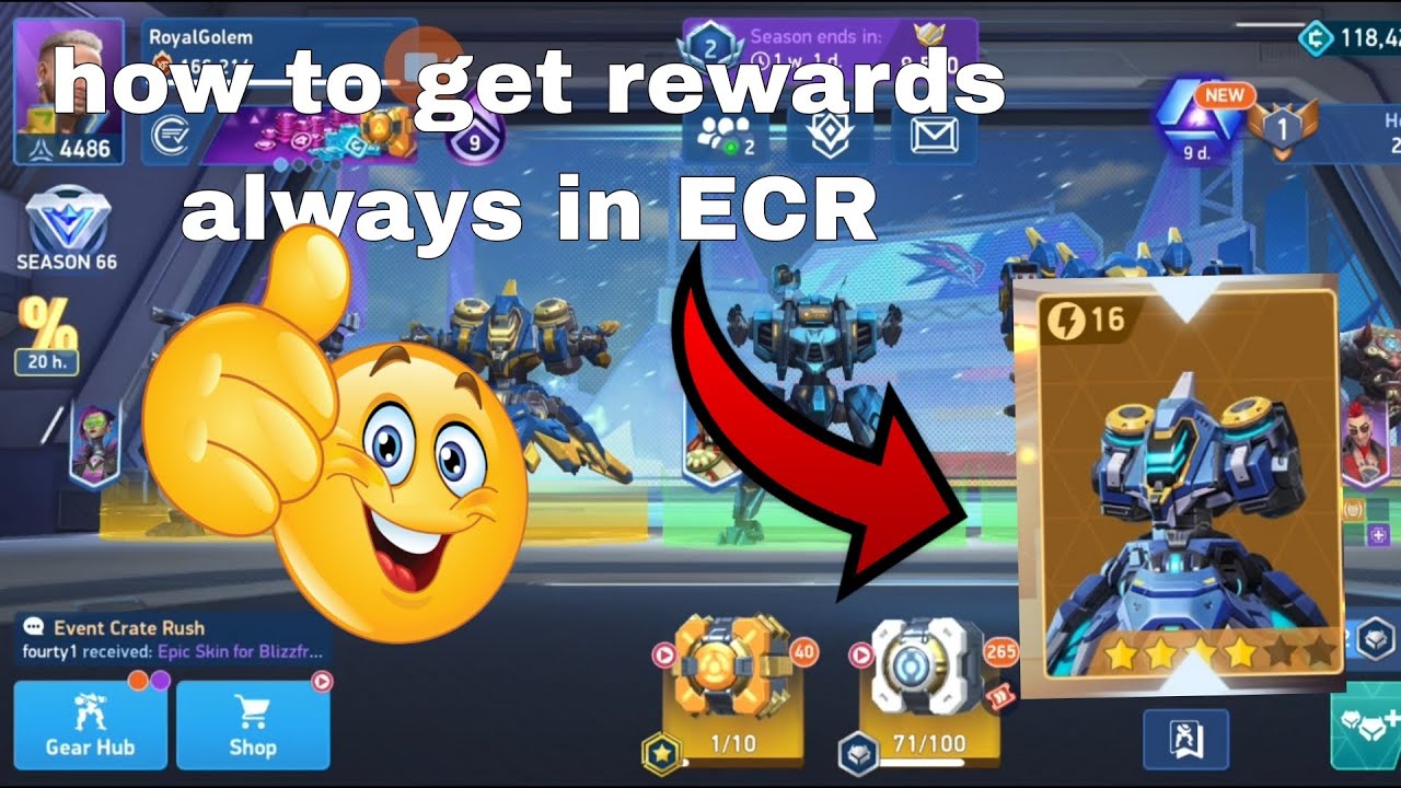 How to get rewards always in ECR while having No enough acoins || mech arena || 