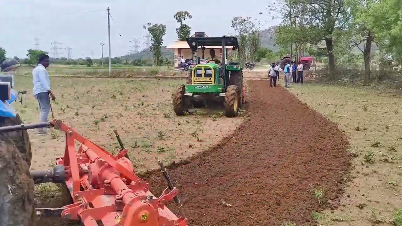Sonalika TIGER 50 4WD VS JD5050D COMPARISON DEMO WALLAJA RANIPET TAMILNADU VILLAGE : THAGARAKUPPAM