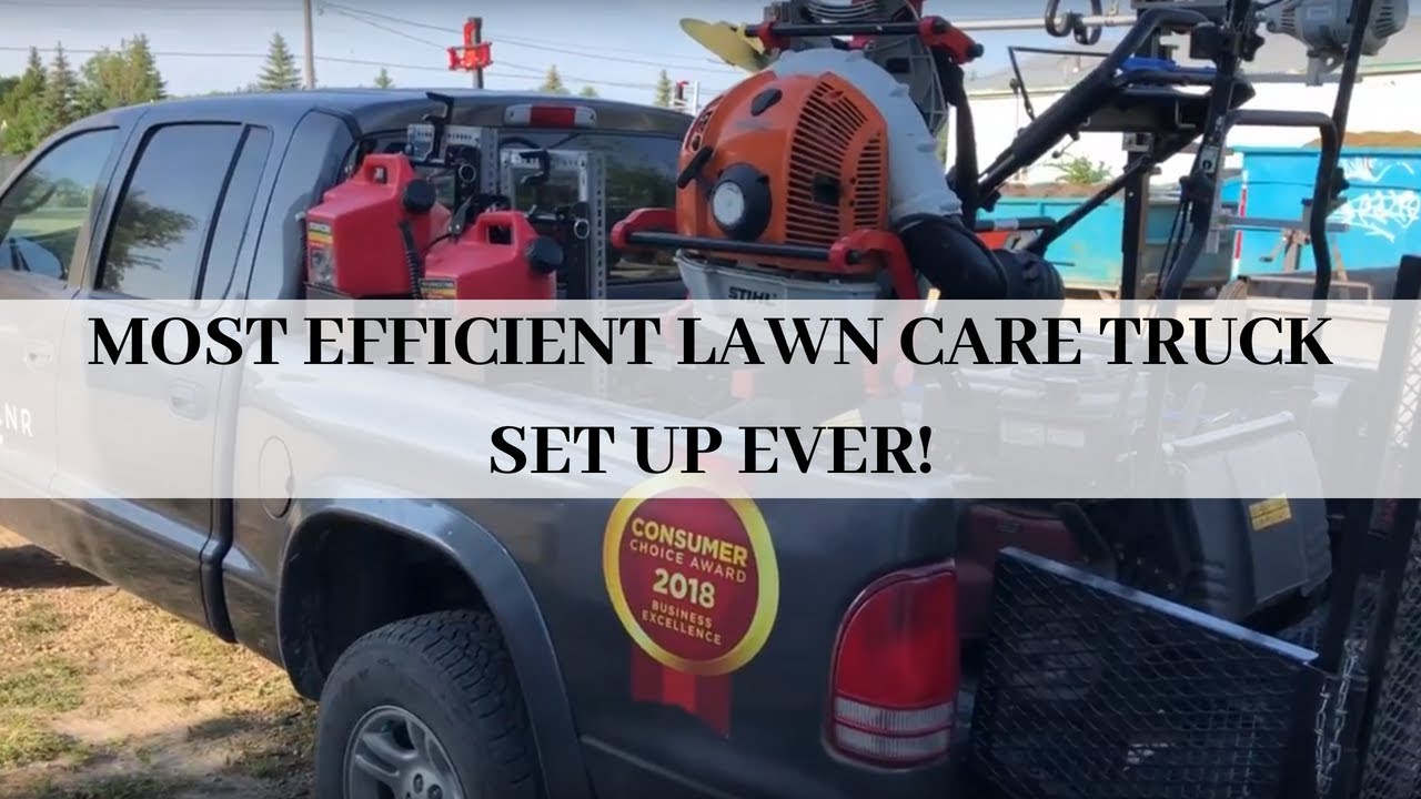 Most Efficient Lawn Care Truck Set Up (Not A Custom Bed!) - 2018 Lawn Care Set Up