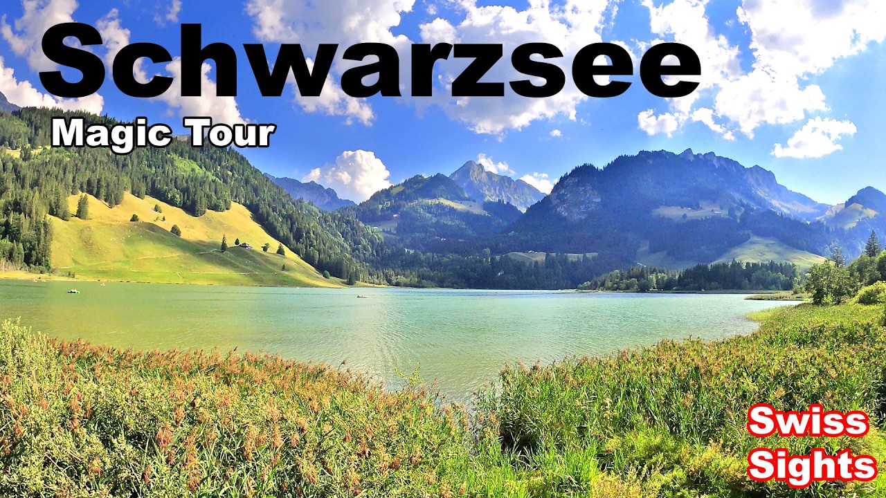 Schwarzsee Lac Noir Märchenhafter See Fribourg Schweiz 4K