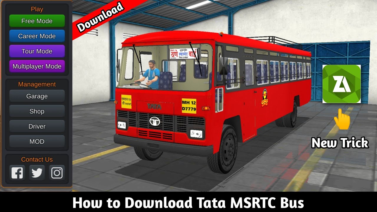 How to Add Tata MSRTC Bus Mod|| New Trick Zarchiver App