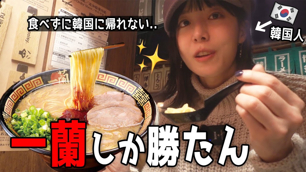 日本旅行に来てる韓国人全員惚れるという噂の一蘭ラーメン🍜 人気な理由が意外すぎる！？