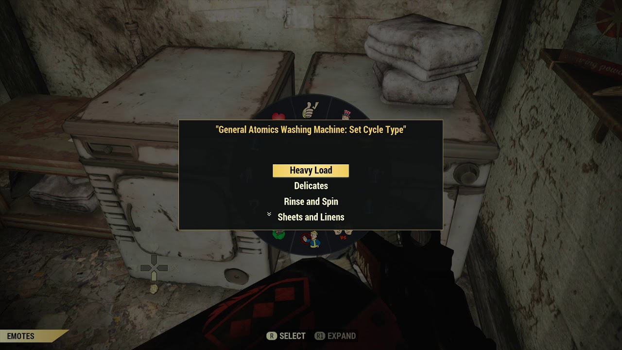 Fallout 76 interact menu and emote wheel bug
