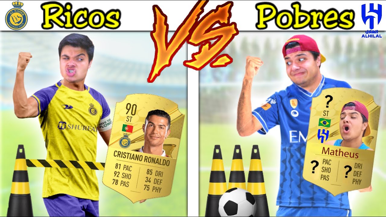 RICOS VS POBRES JOGANDO O DESAFIO DA CARTINHA DO FIFA #44 (FUTEBOL)