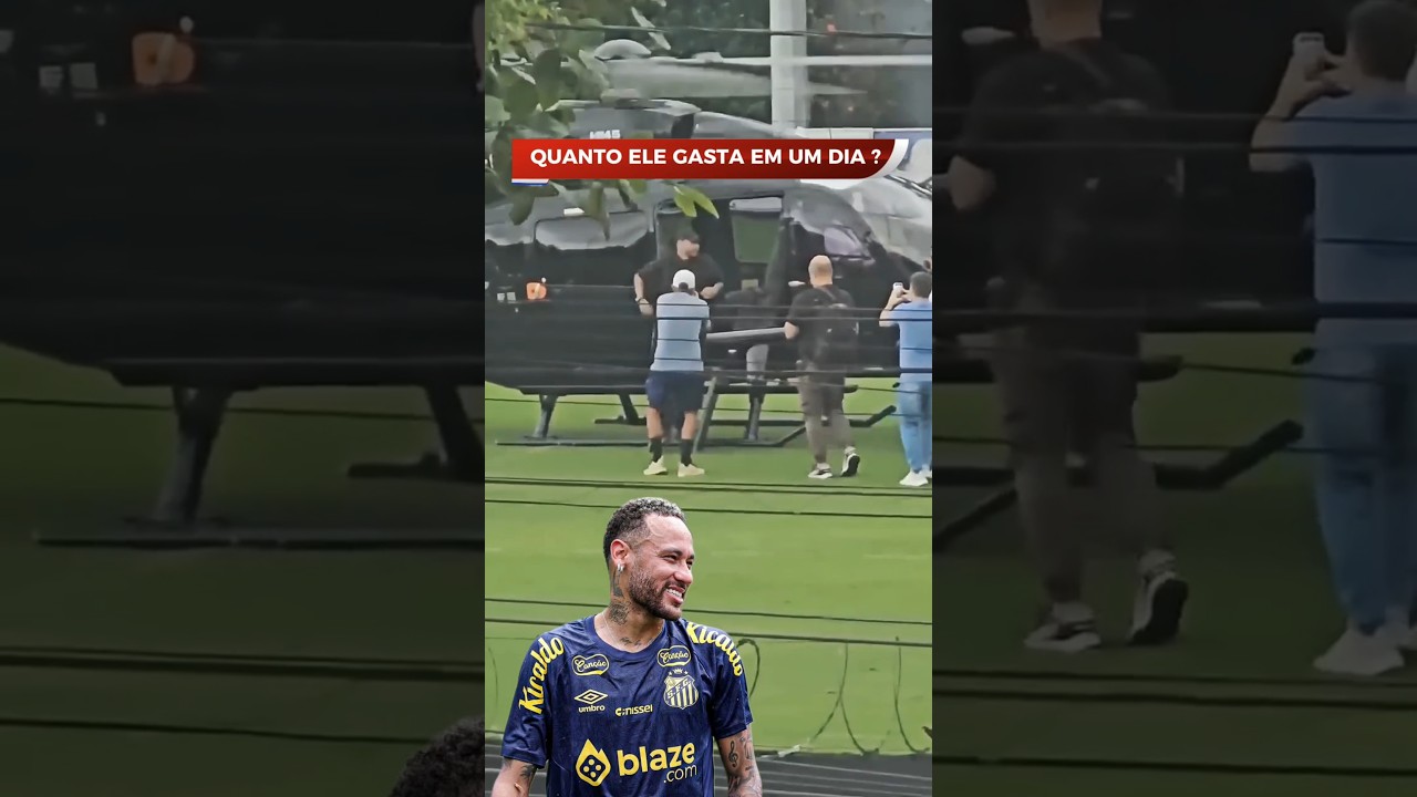 Quanto Neymar gasta em um dia indo treinar de helic&oacute;ptero 🤑😱 #neymar #santos #paulist&atilde;o
