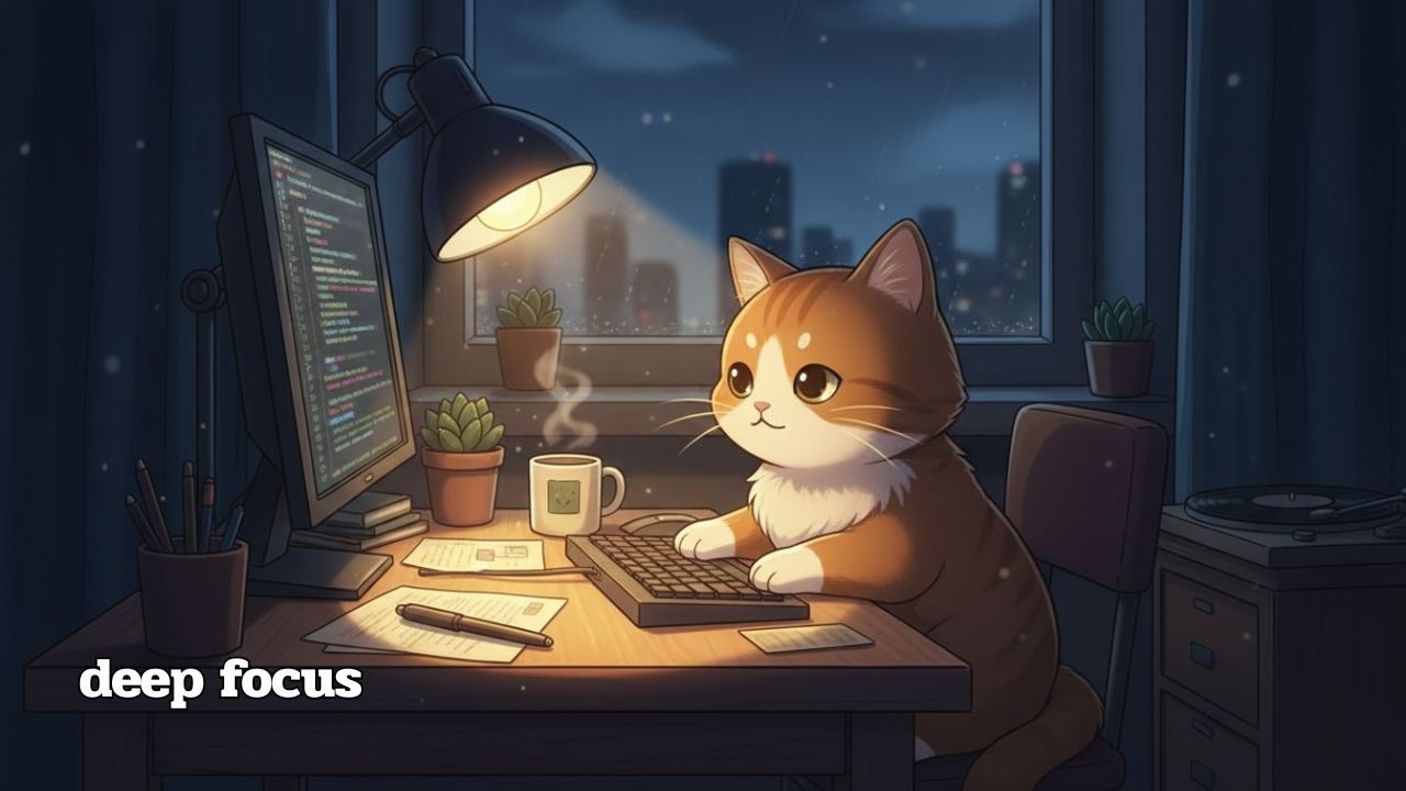 deep focus lofi 📖 study & work concentration 1 hour