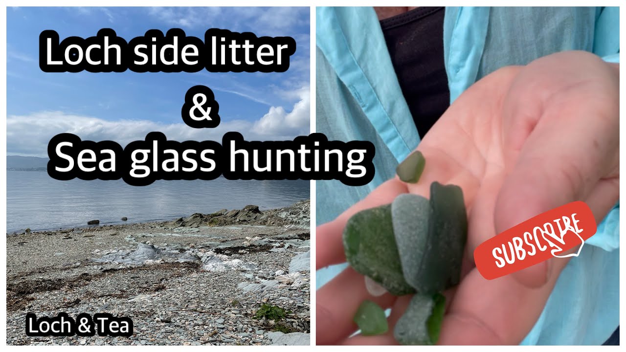 Loch sea glass hunting & Loch litter.  Loch&Tea ☕️ #seaglass #mentalhealth 