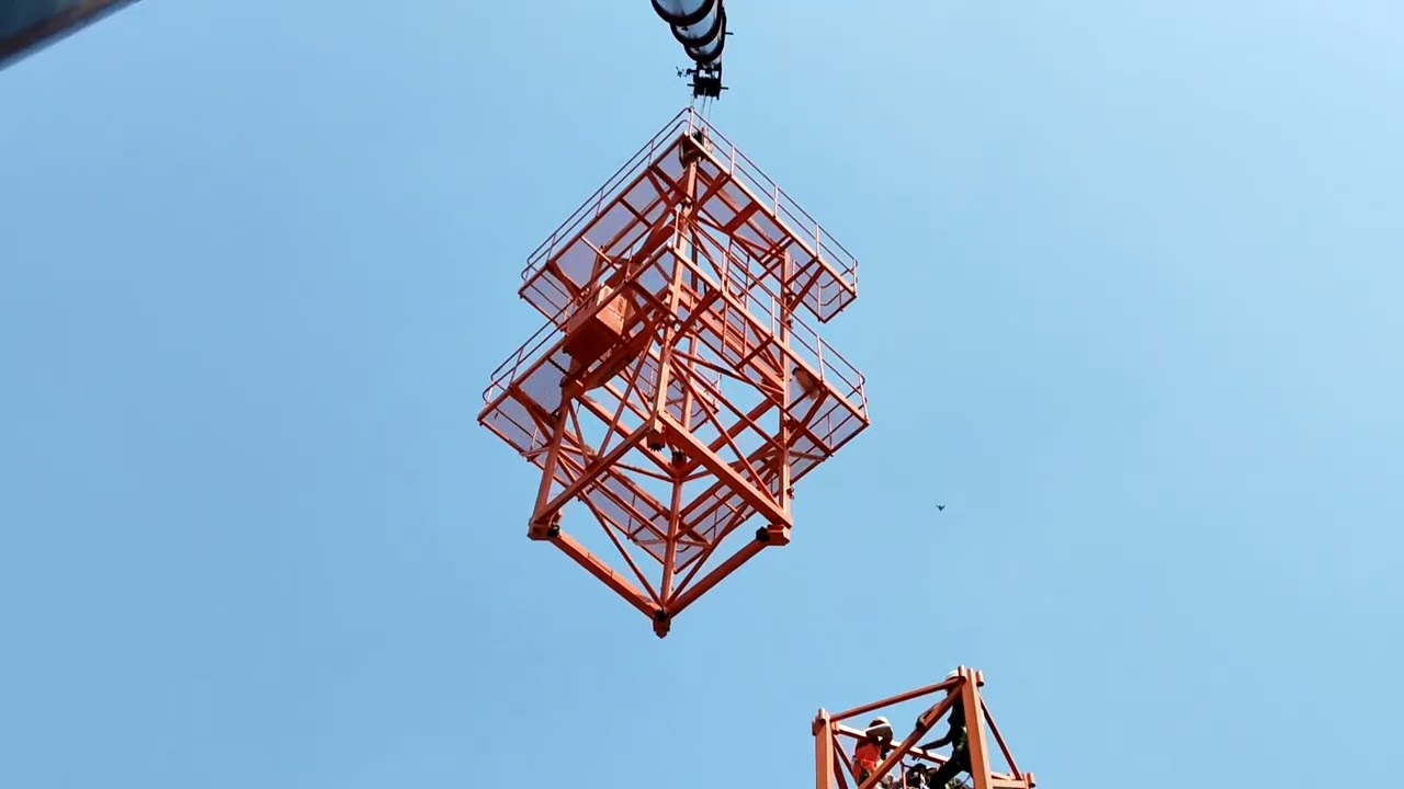 50 ton Sany stc 500 t 5 work tower crane vlog part 1