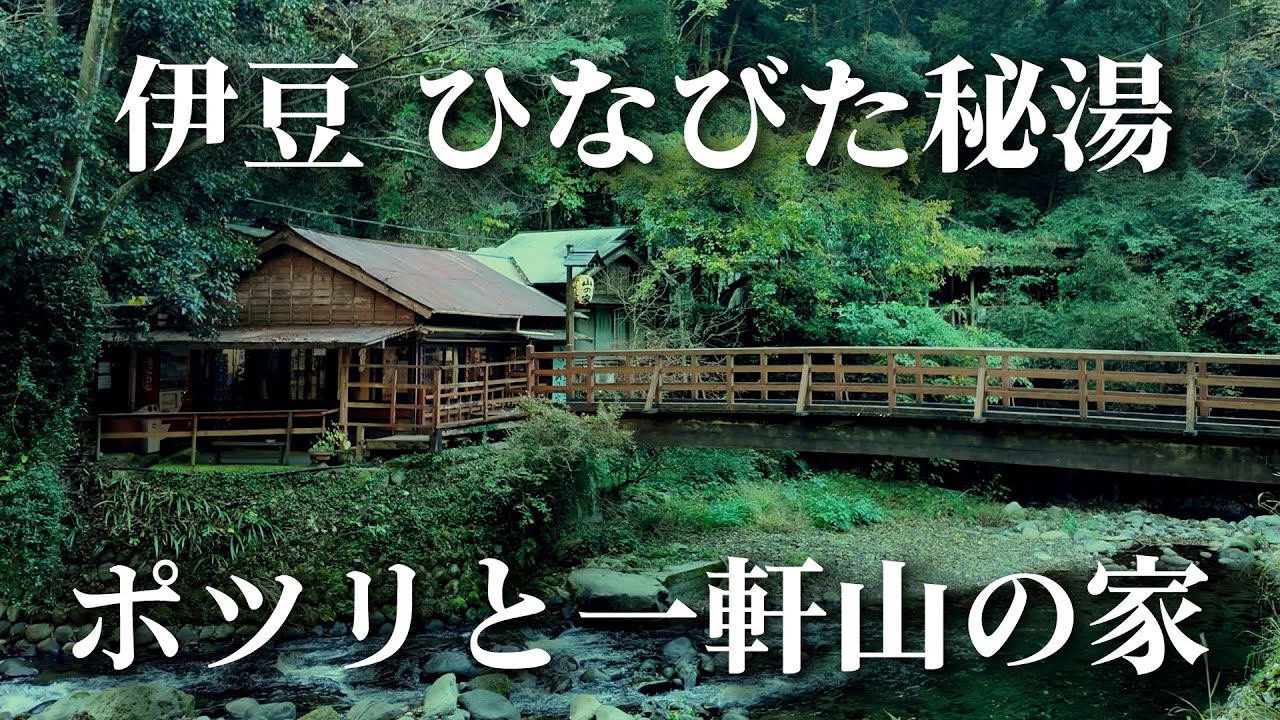 【伊豆 ひなびた秘湯】ポツリと一軒山の家🍀　ドバドバ大量投入！源泉掛け流し｜大澤温泉 野天風呂 山の家｜グルメ・観光