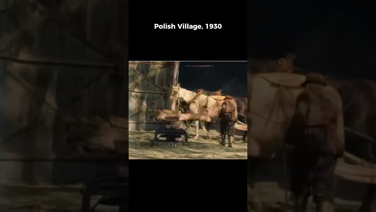 Polish Village, 1930 🇵🇱 #HistoricalShorts#VintageLife#SlavicHeritage