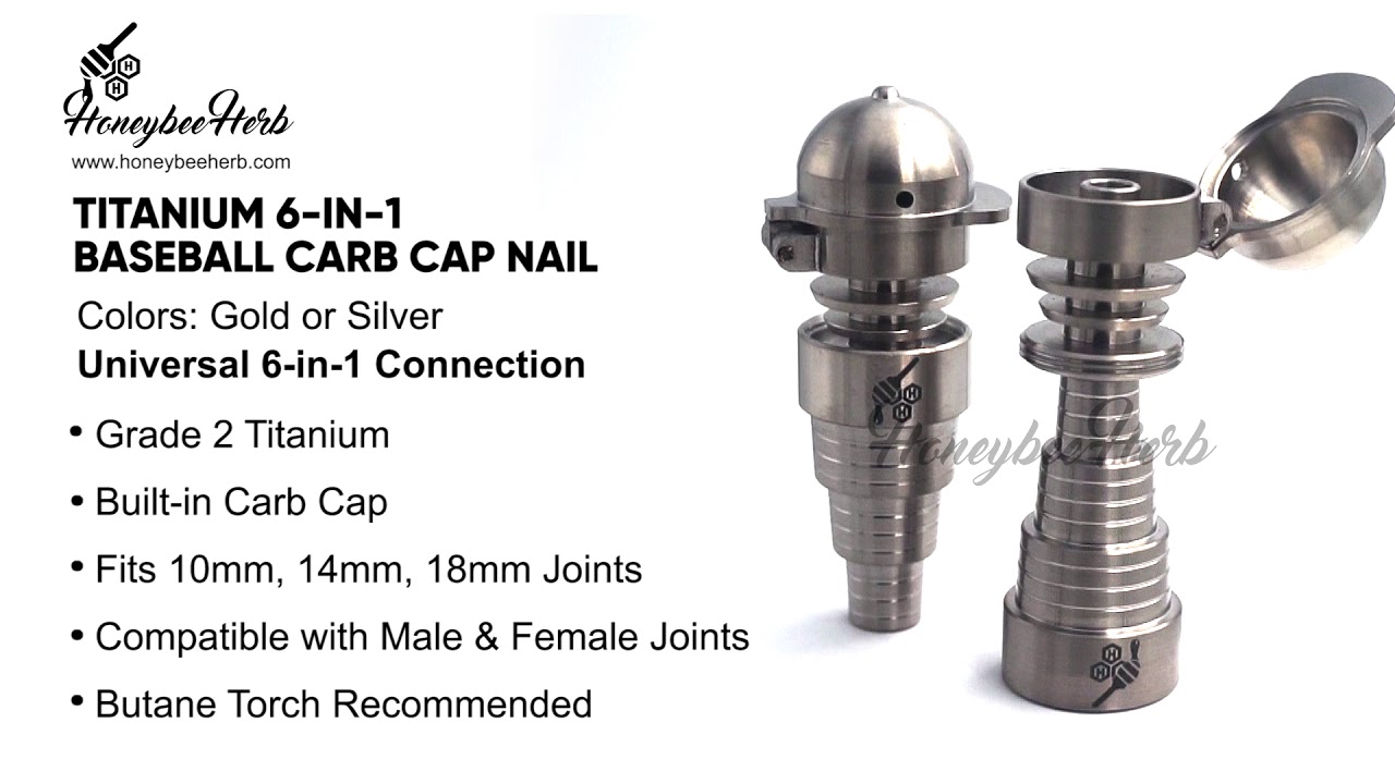 TITANIUM 6-IN-1 BASEBALL CARB CAP NAIL