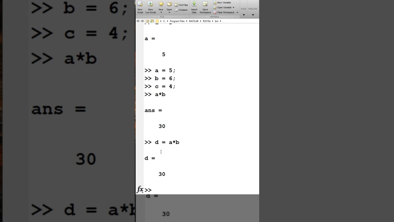 Variable & assignments | MATLAB Shorts 1 | #shorts