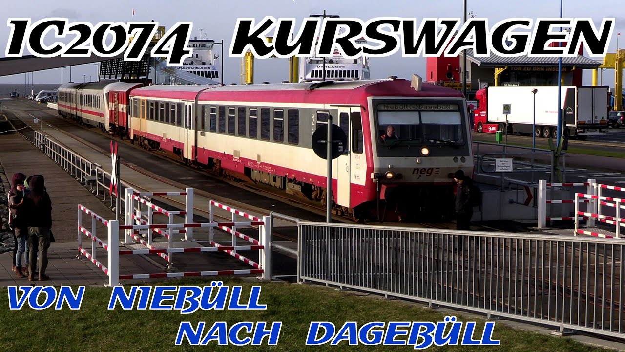 ◄ NIEBÜLL ► IC 2076 Richtung Dagebüll als Kurswagen im IC 2074 Richtung Westerland (Sylt)