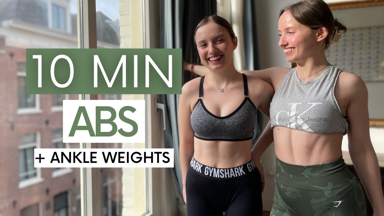 10 MIN LOWER ABS WORKOUT with ankle weights // Super hard ab exercises | Twice as Fit