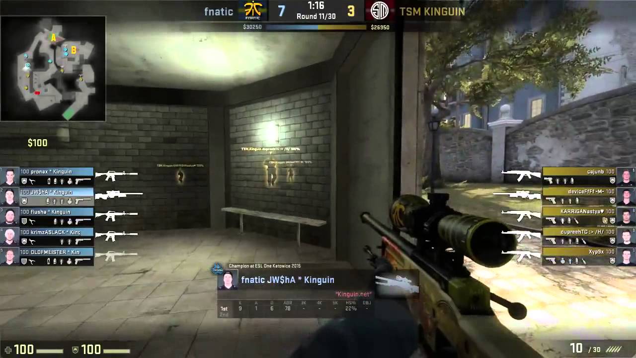 CS GO   fnatic POV against TSM Overpass   ESL ESEA Pro League Finals 2015