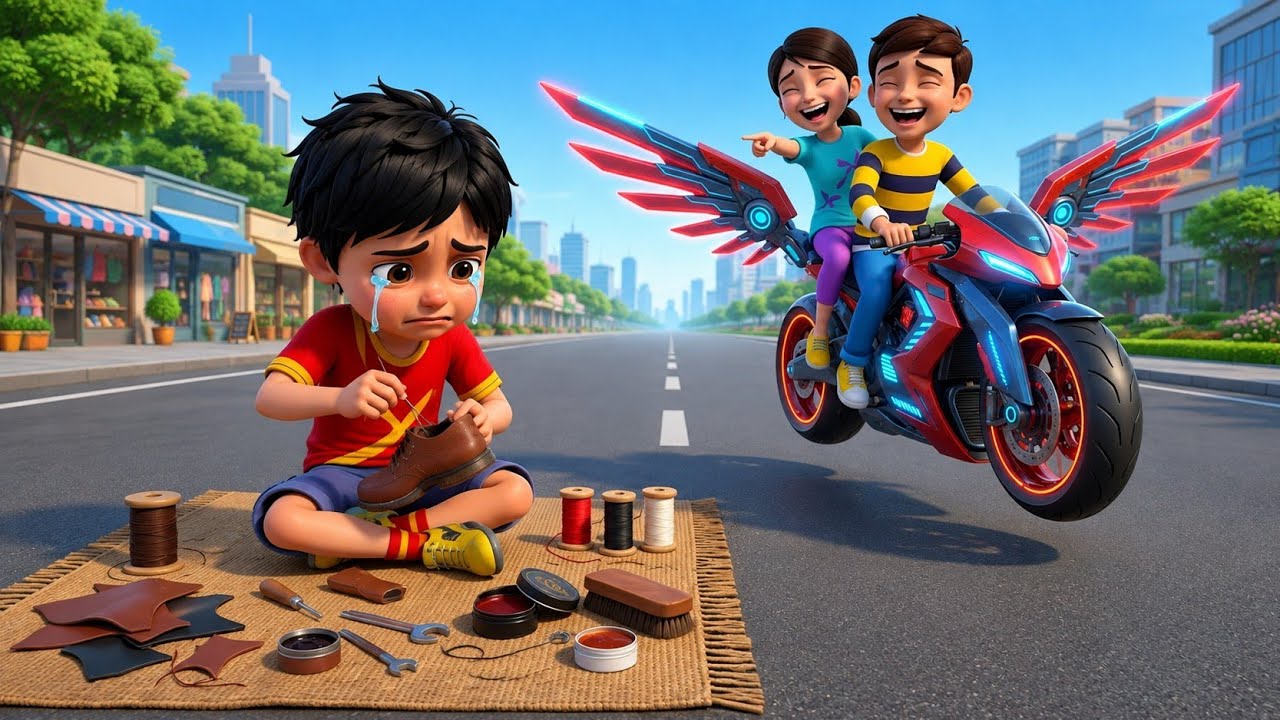😭 Poor Shiva Vs Rich Rudra | Shiva Vs Rudra flying bike race 🔥 | Shiva Vs Rudra | Shiva | शिवा 