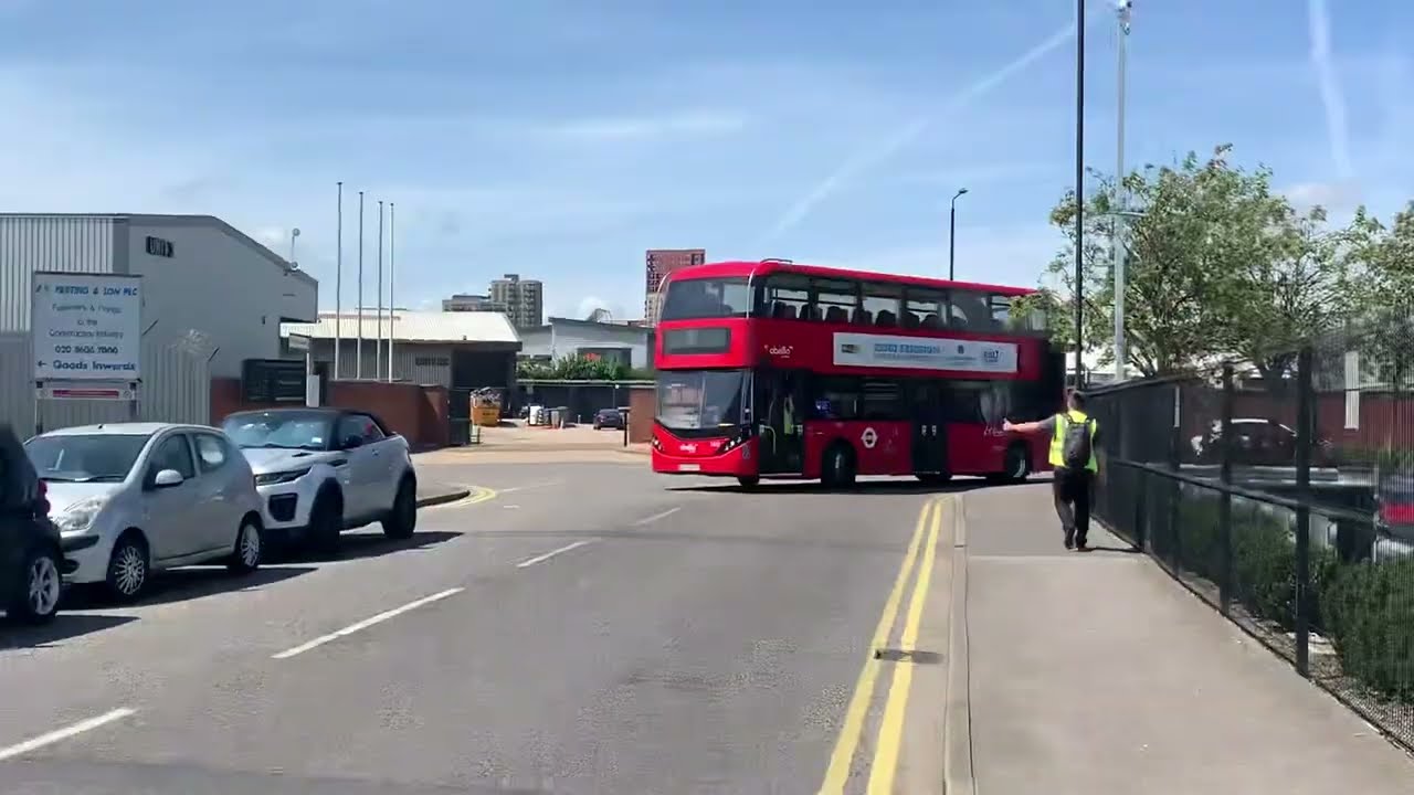 Brand new Abellio enviro 400ev practicing for Route U5 Leaving Armstrong Way bus garage LG22APU 3432