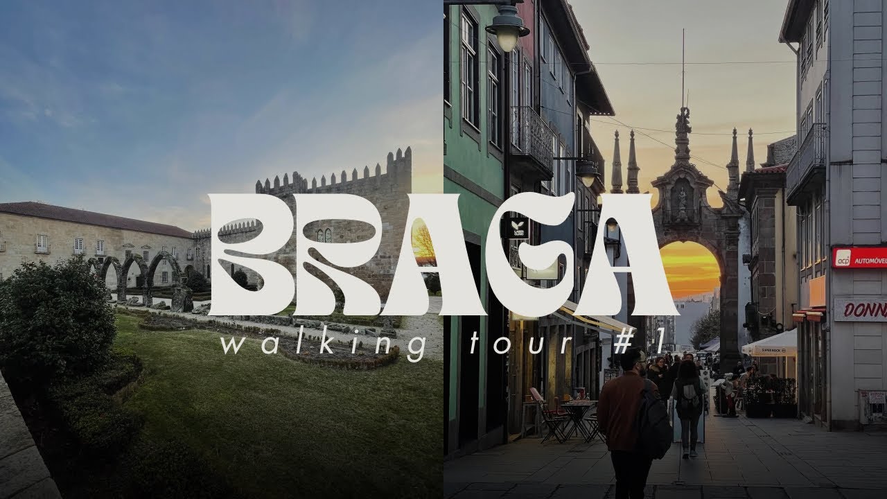 Explorando Braga: Caminhada pelo Centro Histórico, Jardins e Mais | Walking Tour #1 (4K)