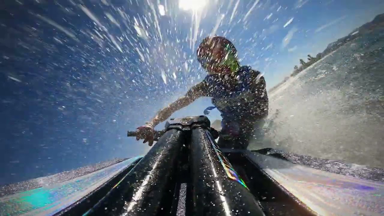 Erik and Koltyn Gruenwald Taking Some Laps on the Fast Powersports F-16 Powered by a Yamaha TR-1