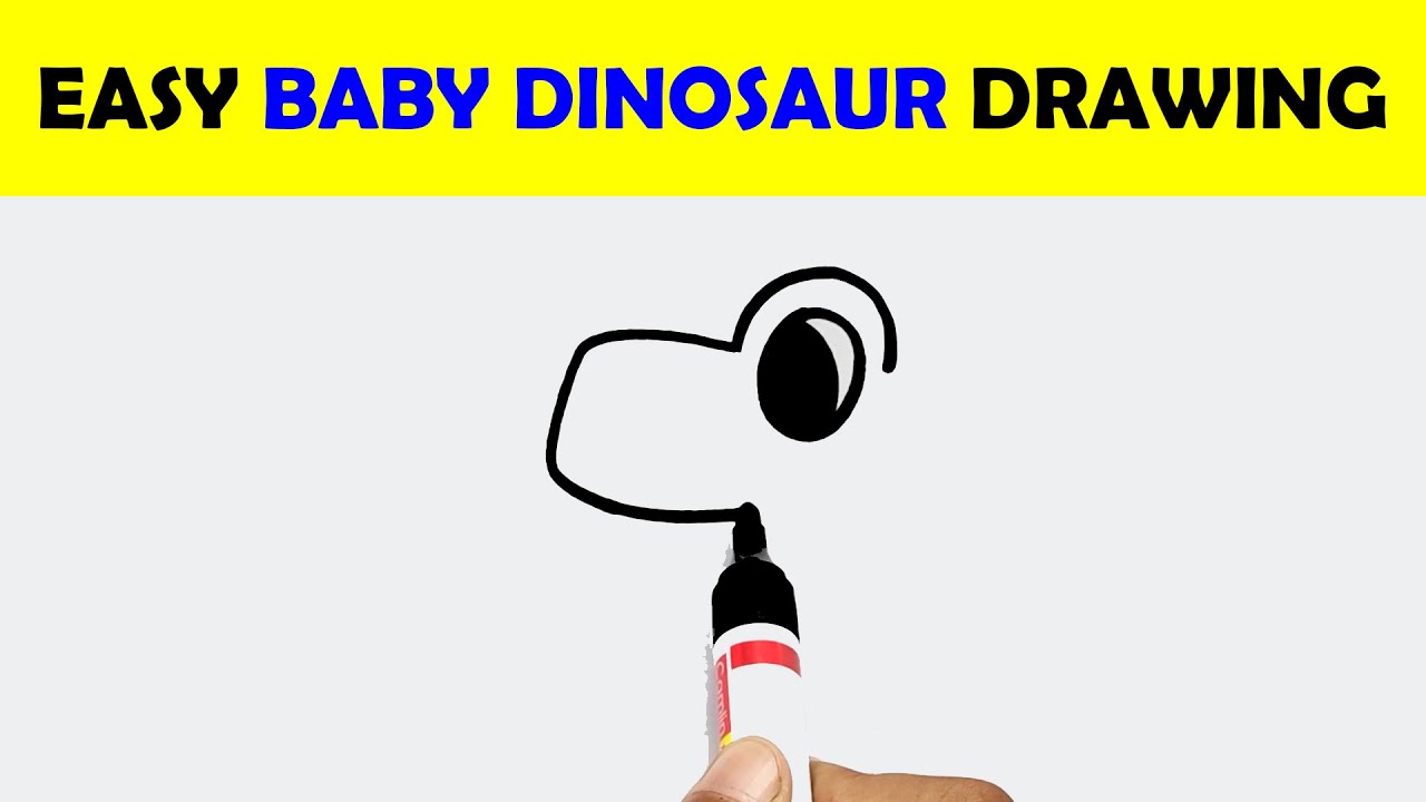 HOW TO DRAW A BABY DINOSAUR #Drawing #Dinosaur #YoKidz
