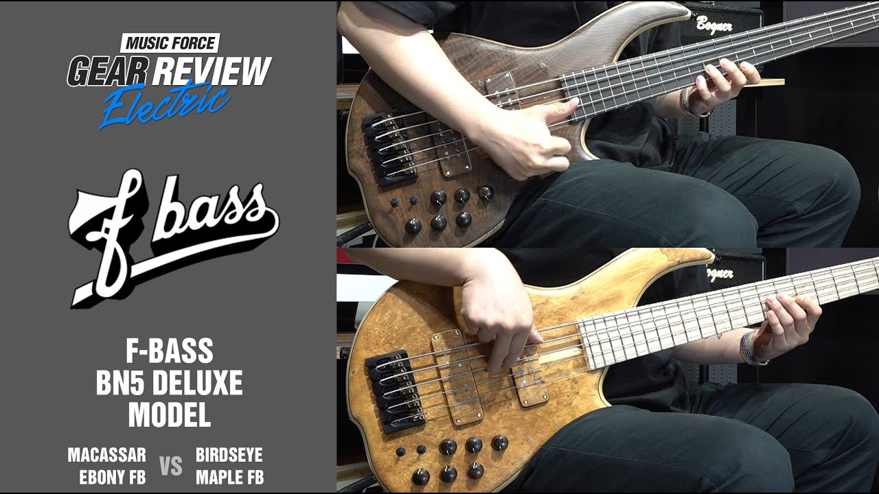 F-Bass BN5 Deluxe Macassar Ebony FB VS Birdseye Maple FB Review (No Talking)