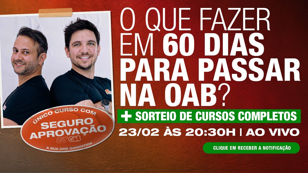 OAB 46: O Plano para Passar em 60 Dias