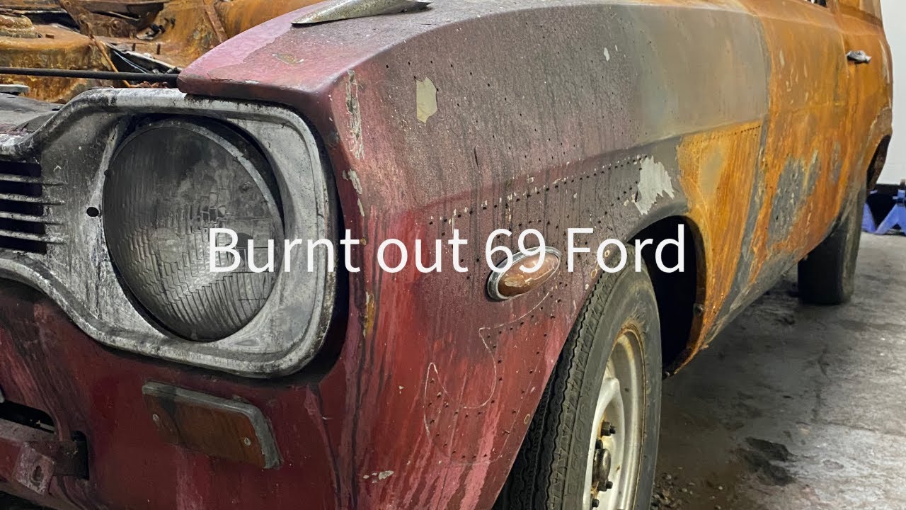 1969 MK1 Ford Escort burnt out wreck PT 1