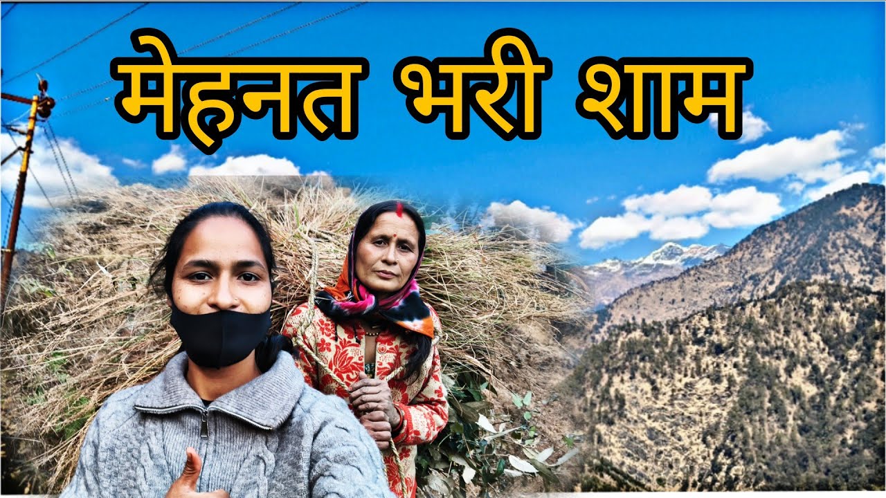 दिनभर की थकान के बाद मां गई घास लेने ll pahadi lifestyle ll Ritika Rawat ll kedarnath valley ll