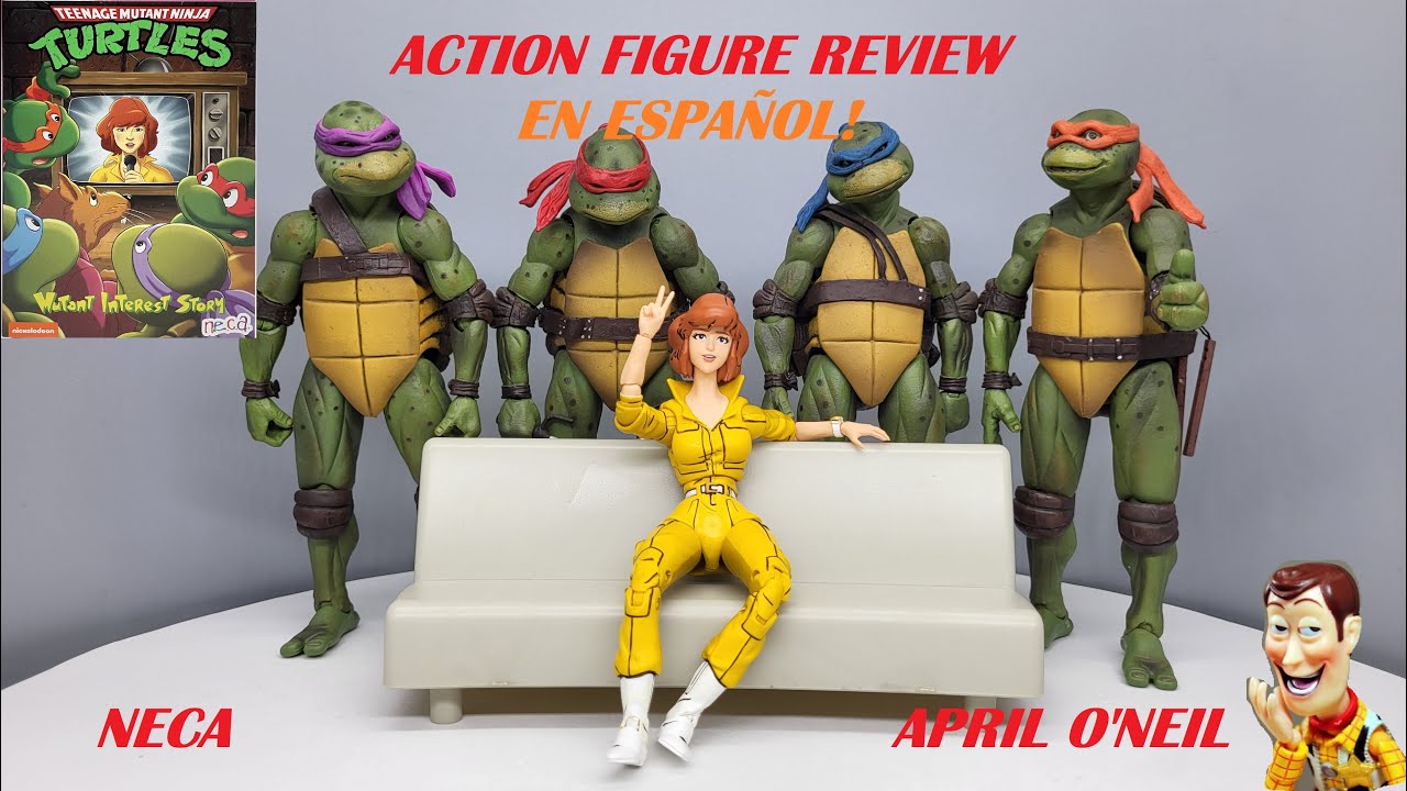 TMNT April O'Neil Neca 2023 figura de acción revisión en español de tortugas ninja