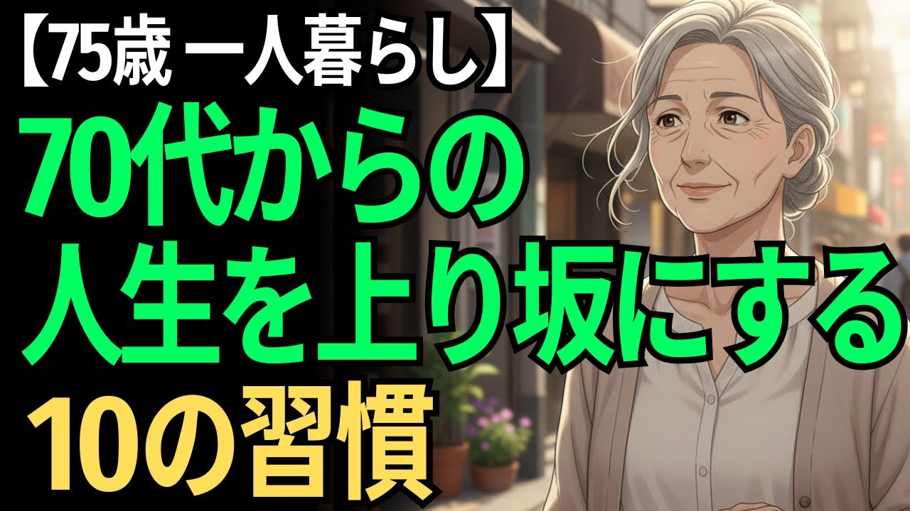 【75歳一人暮らし】ここが分かれ道｜70代からの人生を上り坂にする10の習慣