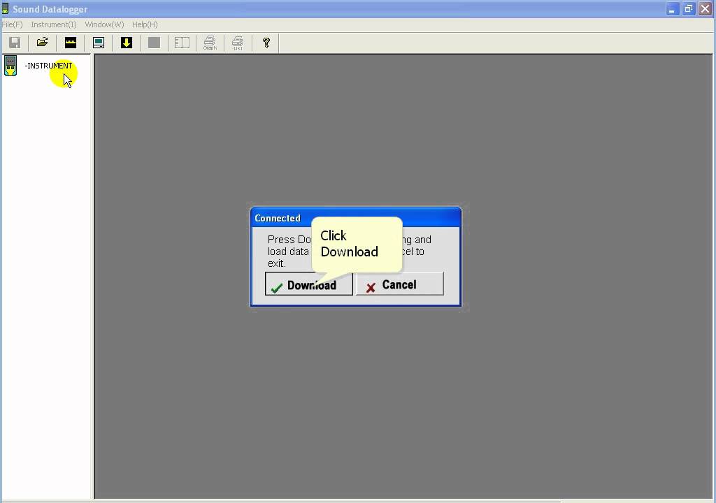 ST173 Data logging sound meter setup