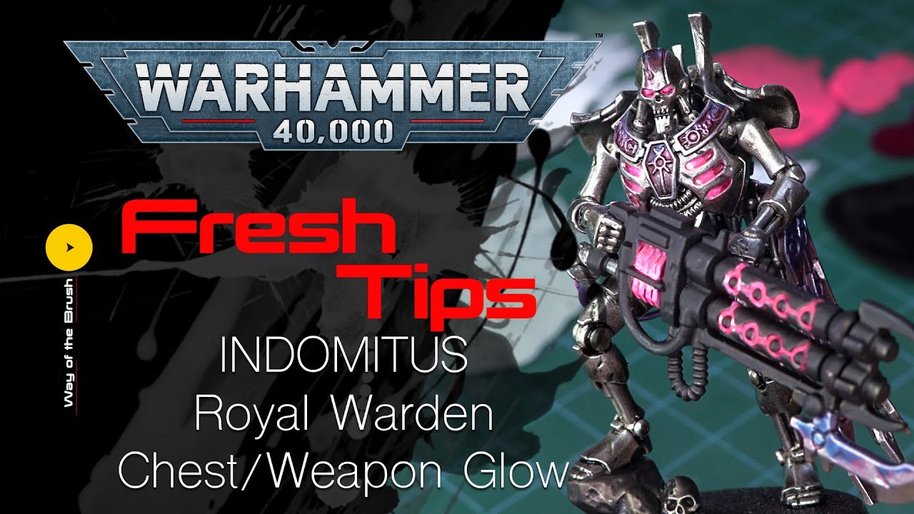 Painting Warhammer 40K INDOMITUS Necron Royal Warden Chest/Weapon Glow Fresh Tips Tutorial