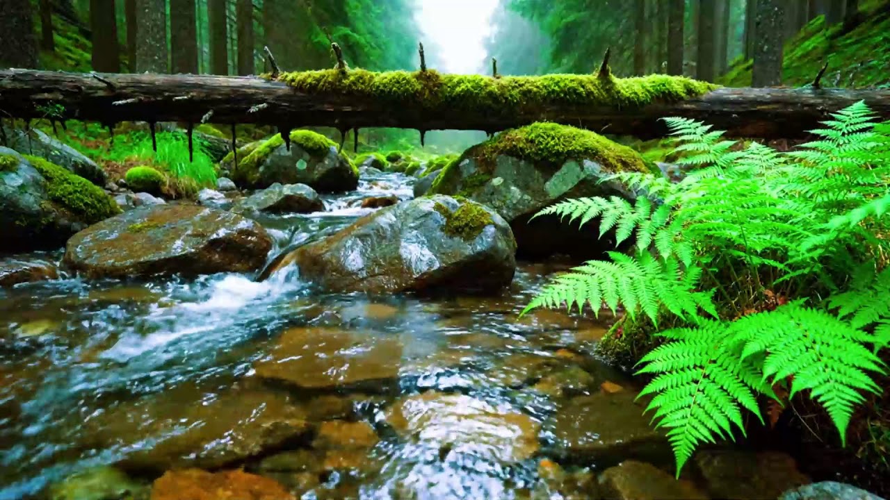 Relaxing Forest Sounds 🌿 Flowing Water & Gentle Birdsong for Deep Sleep