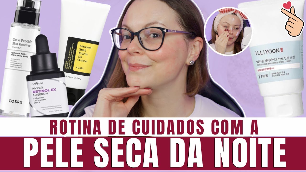 Rotina de CUIDADOS com a PELE SECA com K-beauty😍