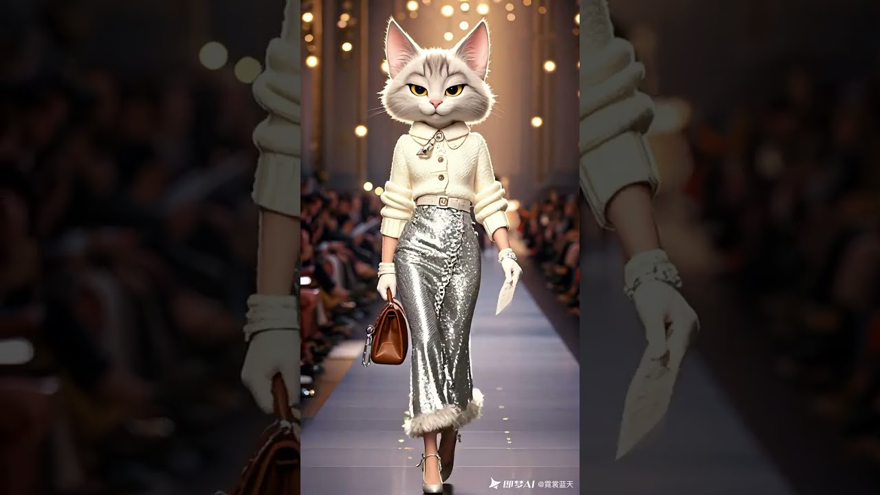 Feline Fashion: Traditional Cat Couture Runway Show! #cat #cute #pets #funnyvideos  #show #runway