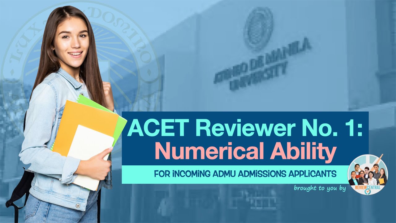 ACET Reviewer No. 1: Numerical Ability | #reviewcentral #acet #admu  #freereviewer #onebigfight