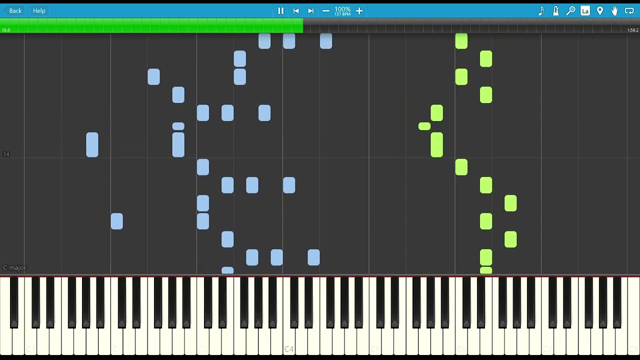 Synthesia - Red Sun in the Sky (天上太阳红彤彤)