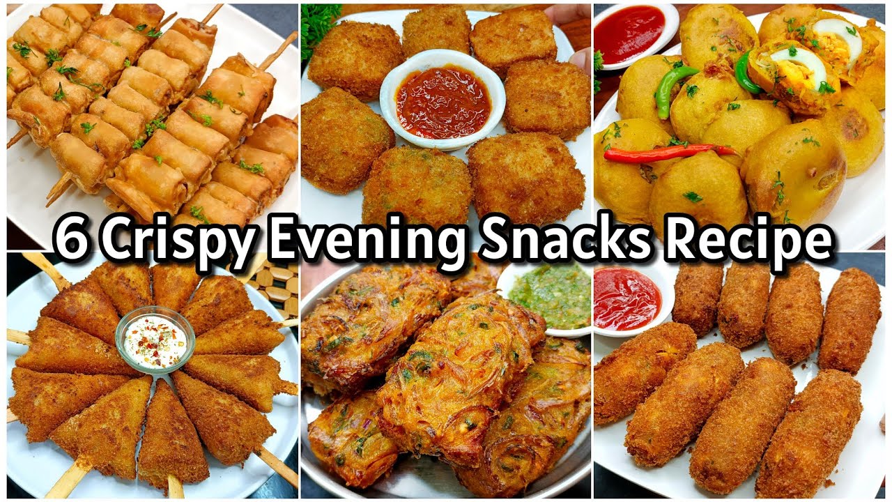 6 Crispy Evening Snacks | New Snacks Recipes | Potato Snacks | New Recipe | Bread Snacks Recipe