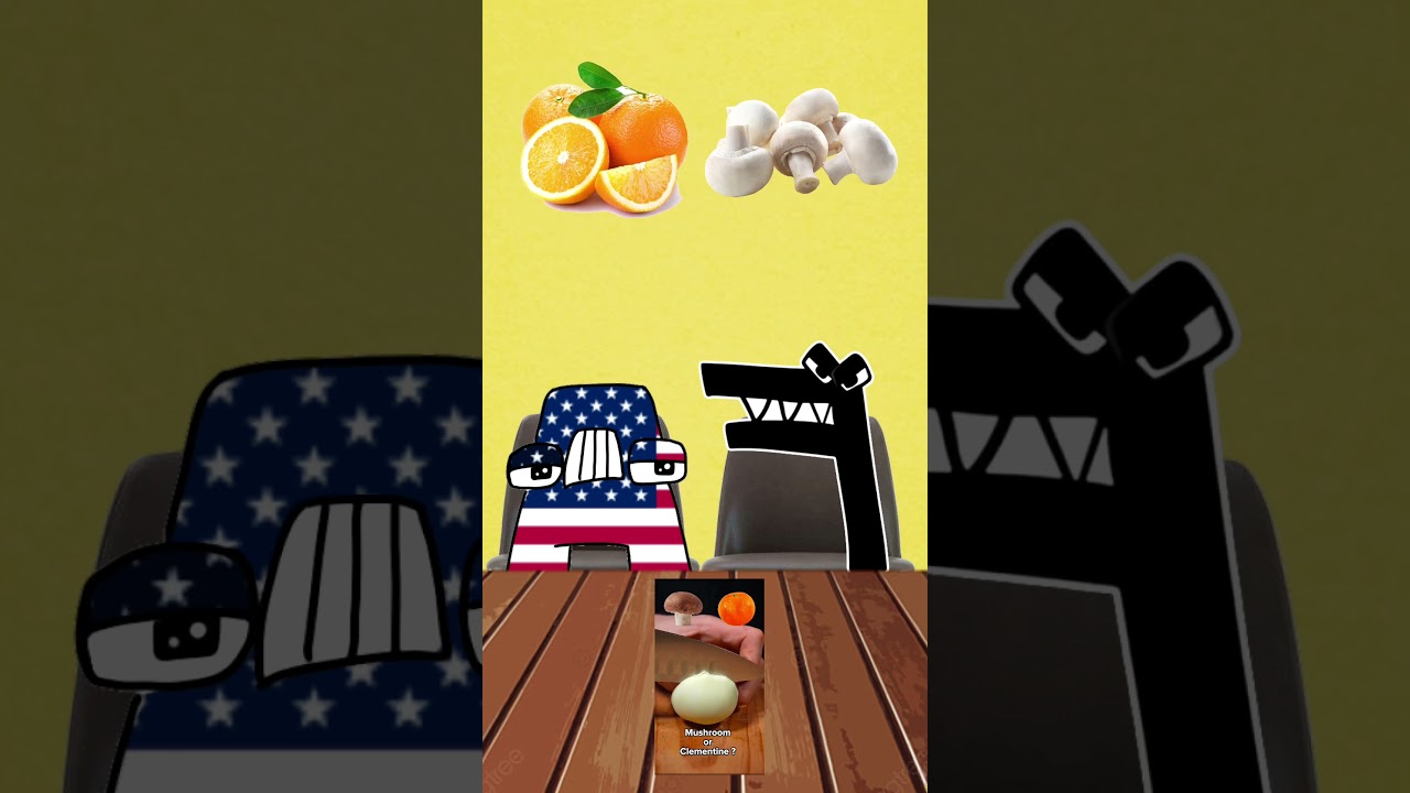 Mushroom or Clementine? alphabet lore win? #alphabetlore #shorts