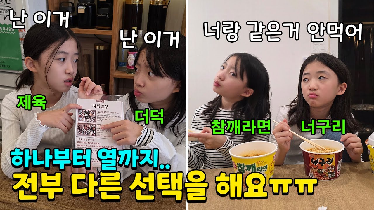 요즘 들어 매번 서로 다른것을 선택하는 쌍둥이들.. 일부러 같은거를 안하려고 하는걸까요? 가족일상 브이로그 | 뚜아뚜지TV