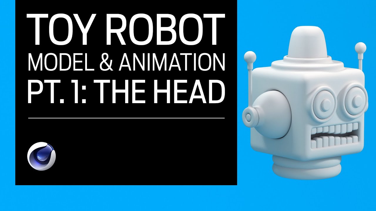 Cinema 4D - Toy Robot Tutorial Part 1: The Head. Volume Builder Model & Animation.