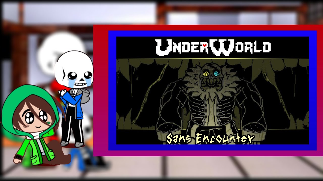 UnderWorld Sans Fight /// Undertale and SS!Chara Reaction/// Gachaclub////